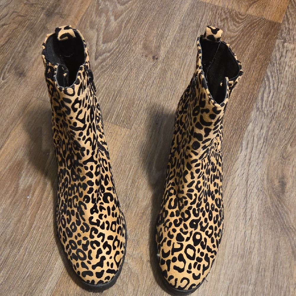 Leopard Print Ankle Boots